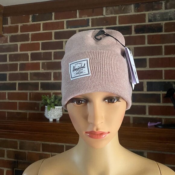 Herschel Supply Women’s Rib Knit Beanie Ash Rose One Size Unisex,Outdoor,New - Picture 10 of 16
